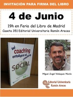 Miguel Ángel Velázquez firma su libro Del coaching ontológico al coaching social