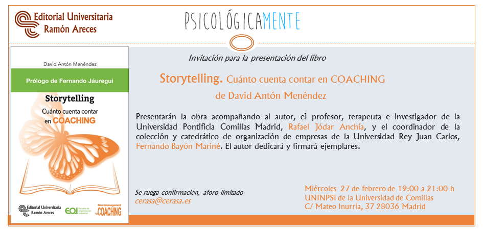 Presentación del libro Storytelling Cuánto cuenta contar en COACHING
